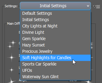 Some handy pre-defined settings to try out