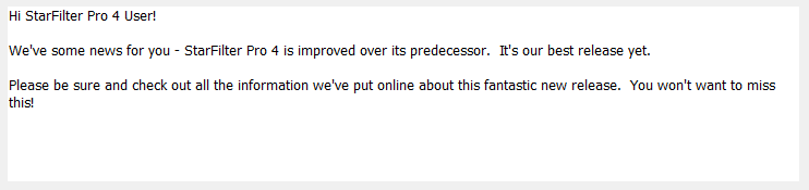 Announcement Message Window