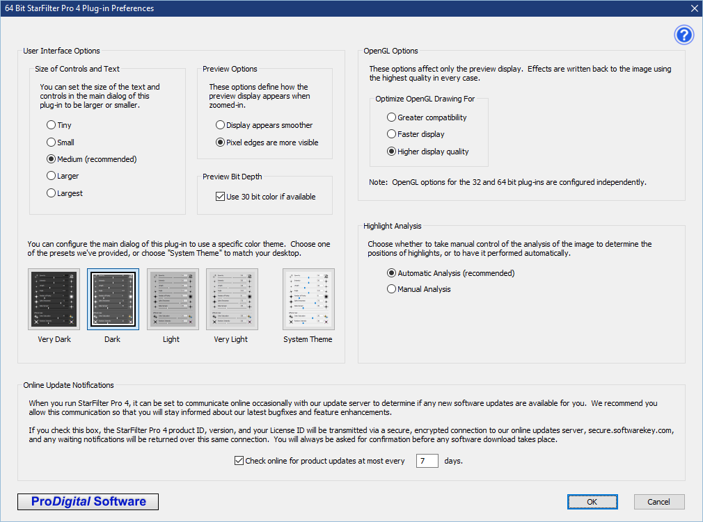 Preferences Dialog