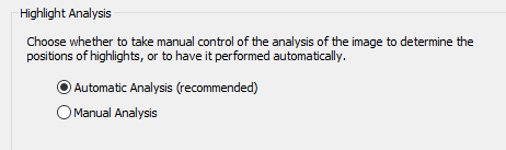 Configure Highlight Analysis