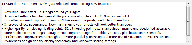 Update Message Window
