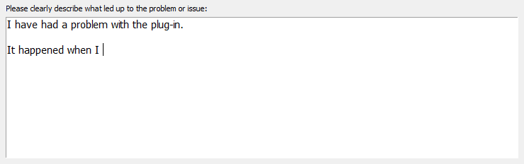 Support Request Dialog Support Request Dialog
